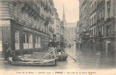 Paris - Ein Ecke Der Platz Maubert - Flut Der Seine 1910