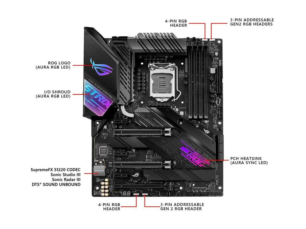 FOR ASUS ROG STRIX Z490-E GAMING Motherboard Support i7 FOR ASUS ROG STRIX Z490-E GAMING Motherboard Support i7