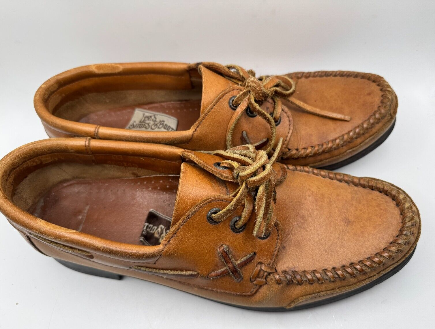 SAOLA Scarpe e stivali Levi's mocassini in pelle marrone da uomo taglia 10 5 mocassini suola Harry's