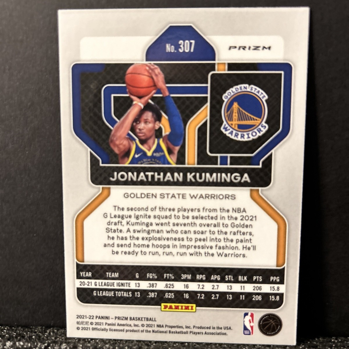 2021-22 Panini Silver Prizm JONATHAN KUMINGA Rookie RC #307