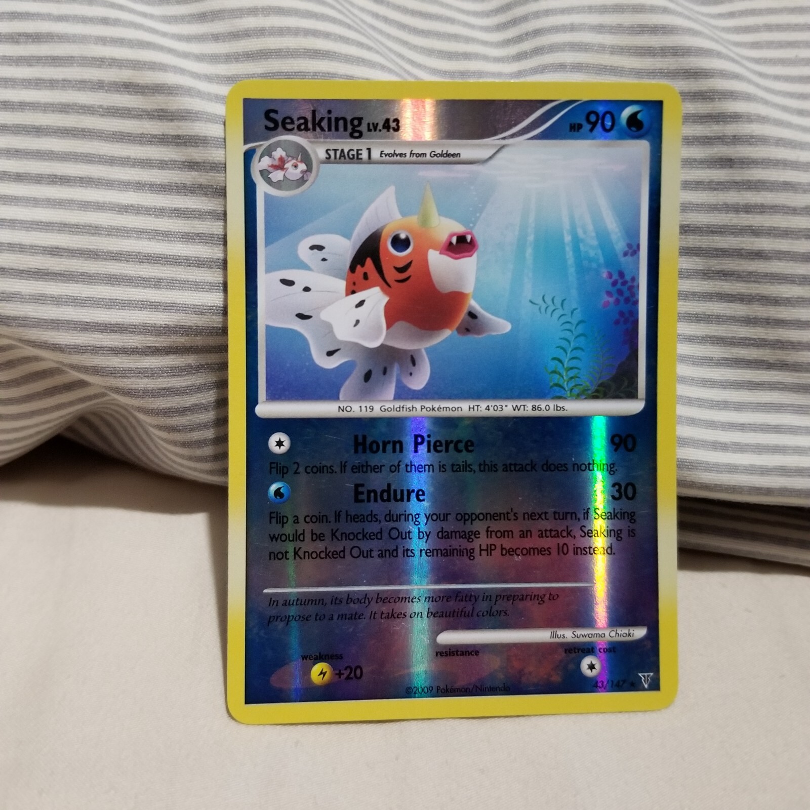 Seaking Pokemon TCG Supreme Victors Reverse Hologram Holofoil Foil Card # 43/147