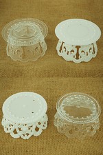 Base de adorno de plástico para adorno de pastel soporte de exhibición plataforma pedestal favor de fiesta