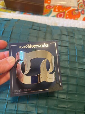 Neu mit Etikett Belks Silverworks kühn Modernist Silberwirbel keltischer Knoten Manschette Armband