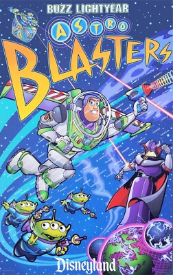 Disney Buzz Lightyear Astro Blasters 11x17 Poster Disneyland