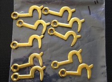 Side Hooks Harrison quality new 10 X 30mm 2 2/3 Right Hand Brass. 10 only