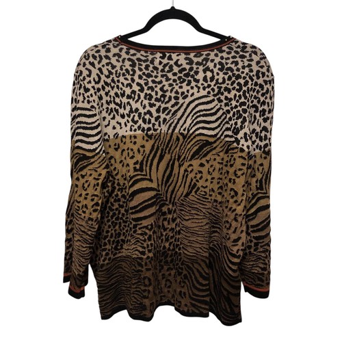 Alfred Dunner Classics Ombre Animal Jacquard Pullover XL Neu mit Etikett - Bild 6 von 6