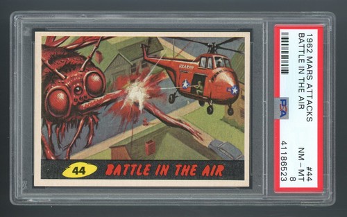1962 Topps Mars Attacks #44 Battle in the Air — PSA 8