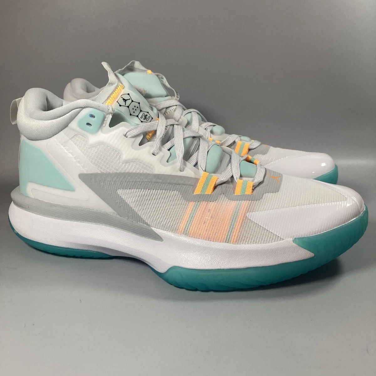 White and turquoise jordans cheap