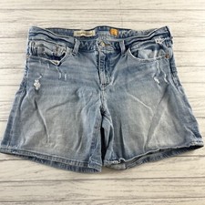 Pilcro And The Letterpress Womens Distressed Mid Rise Light Wash Size 31