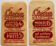 19612 alte Papier Reklame- Werbe Tüte LANDE Zigaretten Dresden MOKRI Suberb 1935