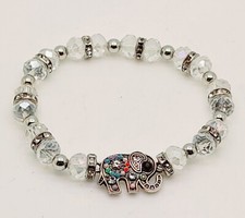 handmade style clear color Glass Beads elephant charm Stretch fashion Bracelets
