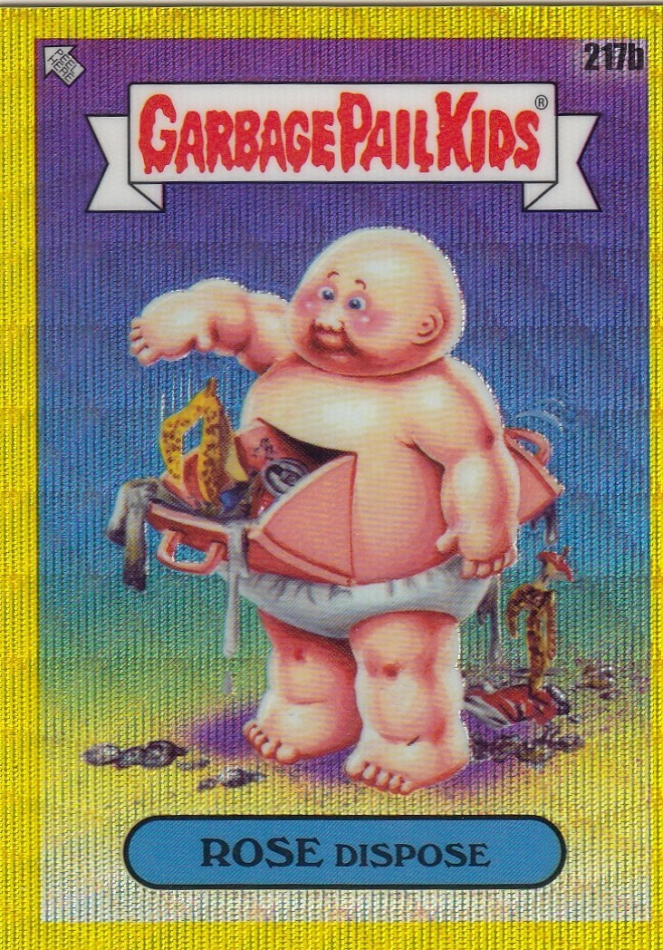 ROSE DISPOSE /275 TOPPS CHROME GARBAGE PAIL KIDS 6 YELLOW WAVE