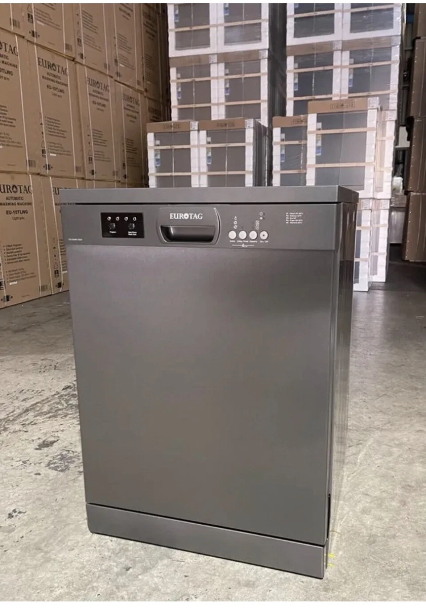 EUROTAG FREESTANDING DISHWASHER 60CM Y1D BLACK INOX BRAND NEW 1 Years War