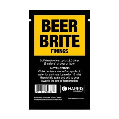 Harris Homecraft Bier Brite Veredelungen - ausreichend für bis zu 5 Gallonen Gebräue