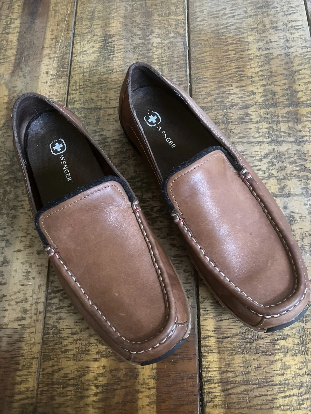 Mocs de randonnée suisse de qualité suprême Wenger, cuir pleine grain taille M10 