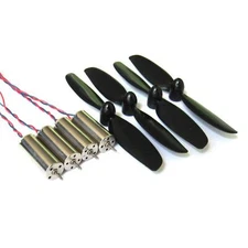 4pcs 8520 Coreless Brushed Motor Set 53000rpm 8.5x20mm + 75mm Propeller CW CCW