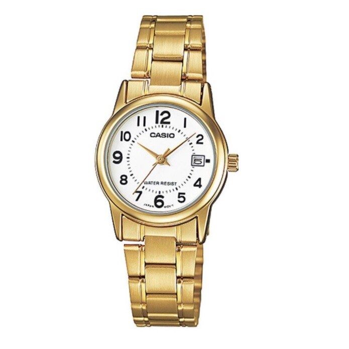 Casio LTP-V002G-7B2 Gold Tone Stainless Steel Analog Womens Watch