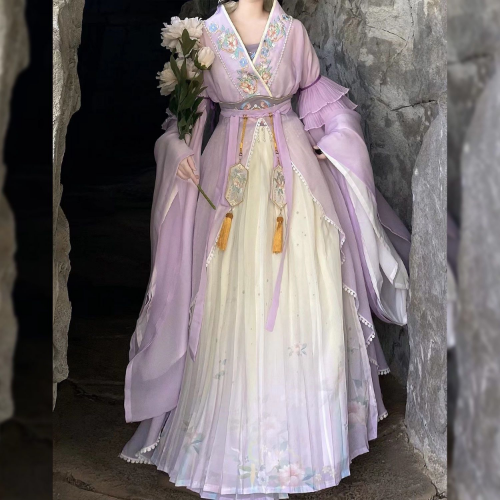 Hanfu Kleid Damen alt chinesisch traditionell Karneval Cosplay Kostüm Kleid Set - Bild 2 von 30