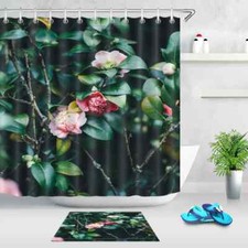 Fragrant Osmanthu Waterproof Bath Polyester Shower Curtain Liner Water Resistant