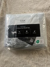 CGK Linens 4 Piece Microfiber Sheet Set in Ice Blue/FULL