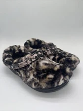 Crocs Faux Fur Classic Fur Sure Animal Print 207303-0C4 Women's Size 6-11