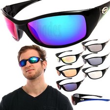 X-Loop Wrap Sunglasses Mens Sport Cycling Fishing Golfing Glasses Mirror Lens