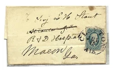 Confederate Medical Cover Surgeon S H Stout at Georgia Hospital