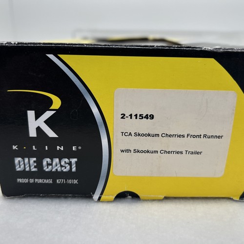K-Line 2-11549 TCA Skookum Cherries Front Runner w Trailer Used O Gauge Club - Picture 12 of 13