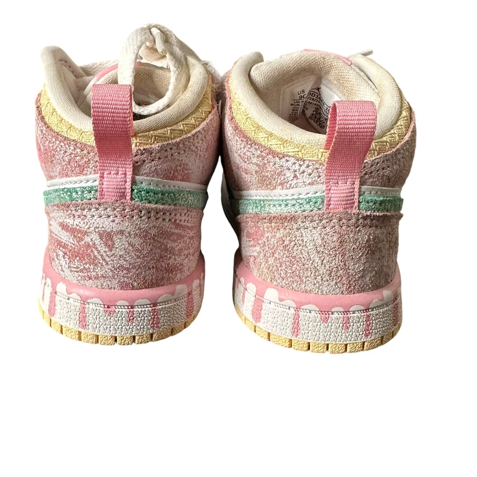 Nike Air Jordan 1 Mid SE TD Ice Cream Zapatillas con cordones Niños pequeños Talla 9C Foto 3 de 4