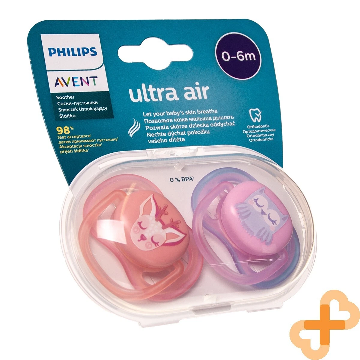 Chupete Avent Ultra Air Happy Plain 6-18 meses