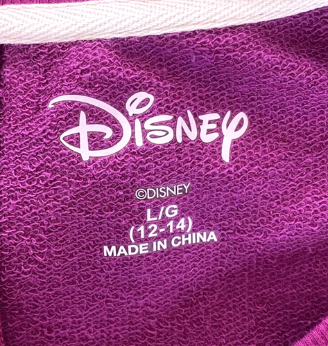 Disney Girls L 12 - 14 Disney Squad Top Pajama Shirt Spell Out Logo Sleepwear - Picture 5 of 7