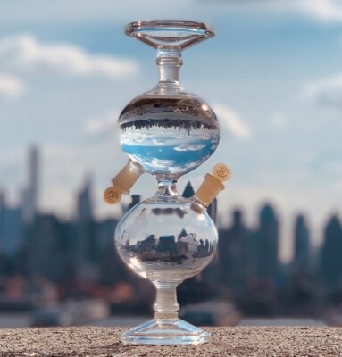 THICK Infinity GRAVITY BONG Glass Water Pipe Hookah BUBBLER SPHERICAL Bong *USA*