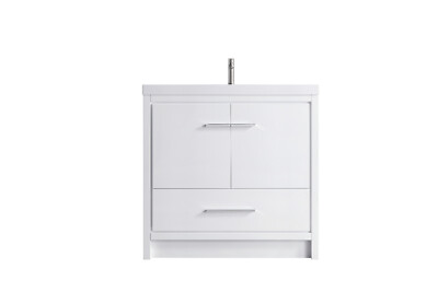 Dyconn Faucet Freestanding Shaker Bathroom Vanity with Stone Resin Countertop