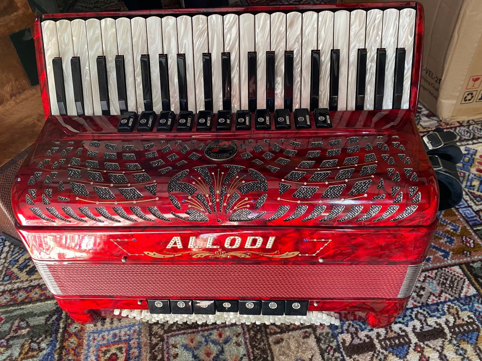Allodi Piano 120 Bass Accordion with Musette eBay