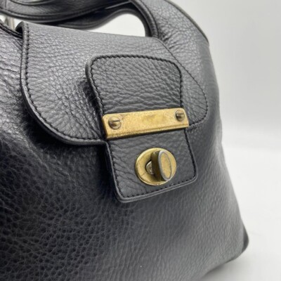 Miu Miu tote bag leather turnlock 90s vintage black size Miu Miu tote bag leather turnlock 90s vintage black size