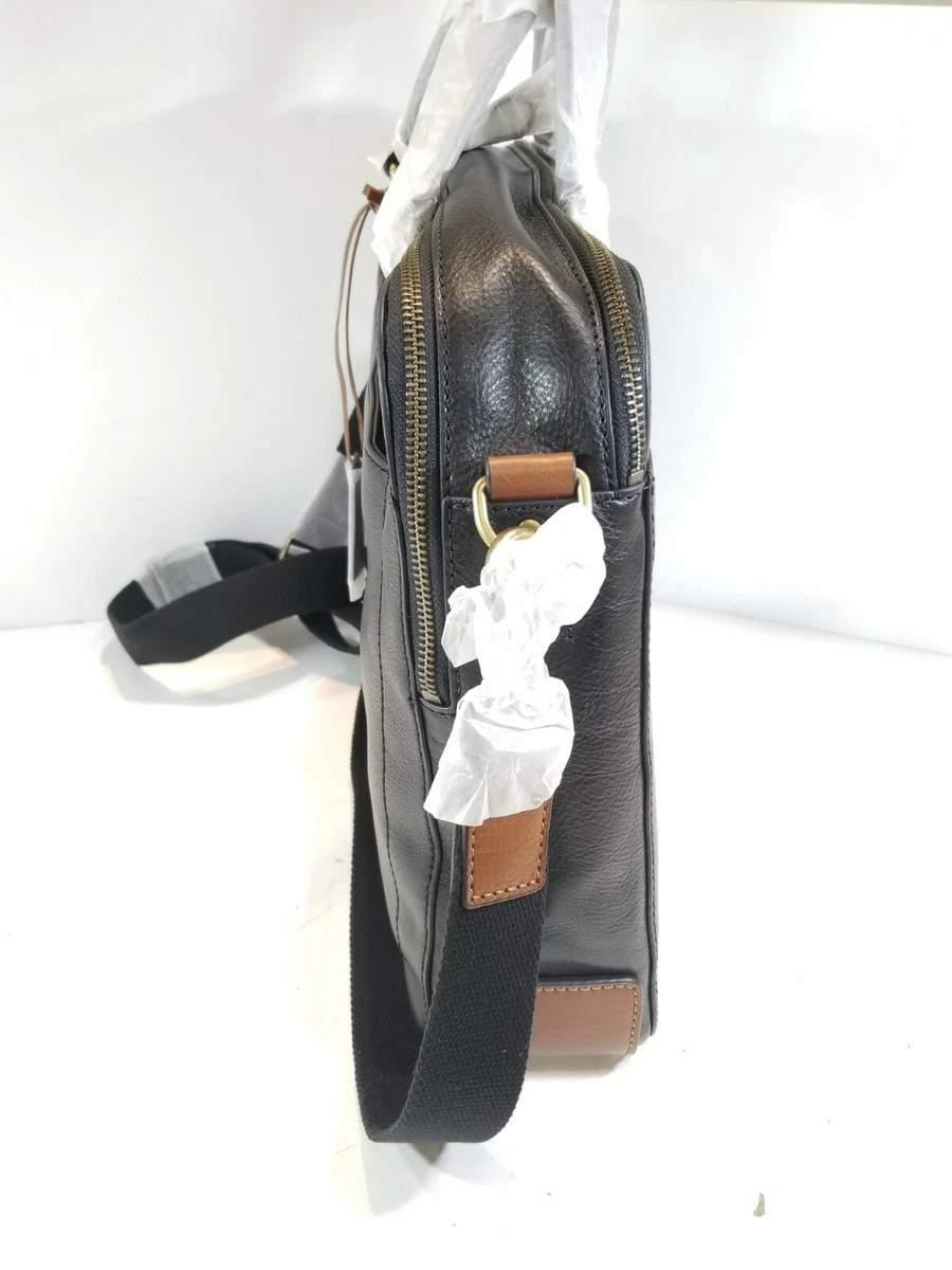 Fossil defender cheap leather briefcase