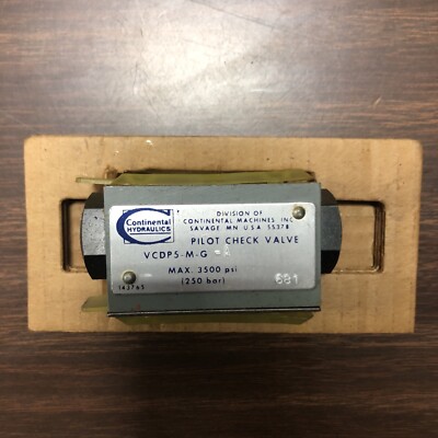 *NEW*CONTINENTAL HYDRAULICS PILOT CHECK VALVE VCDP5-M-G-A