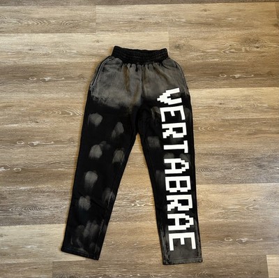 Vertabrae Mens Sweatpants Size Medium (Black,Grey And White)