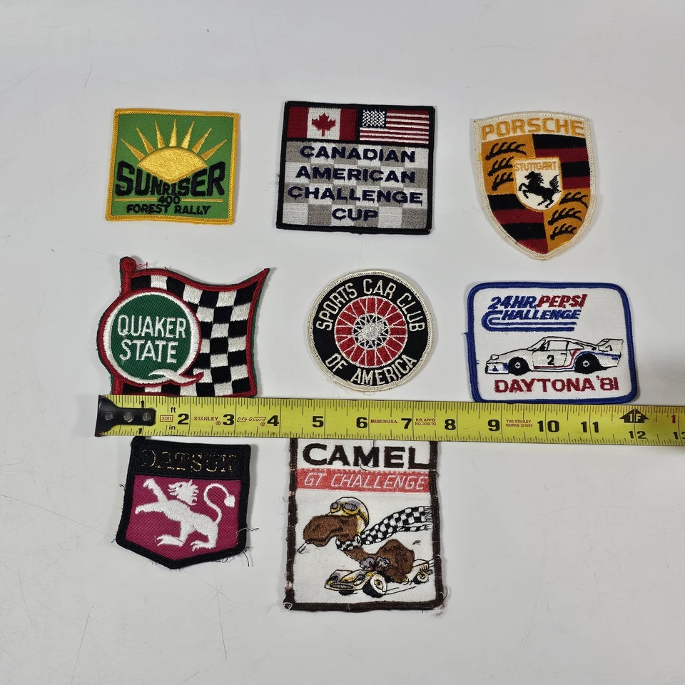 Vintage Embroidered Patches Sportscar Racing Lot Of 8 - Image 2 of 2