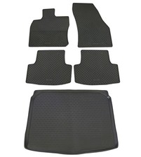 Gummi Kofferraumwanne Fußmatten für Skoda Karoq 2017- Set Passform Matten Wanne