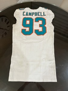 Calais Campbell Game Used Worn Miami Dolphins Jersey 2024 10/27/2024 vs Arizona