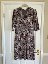 East Clothing Size 18 Stretch Jersey Dress - Midi - 3/4 Sleeves