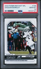 2024 Panini Instant #128 Saquon Barkley - Backward Hurdle /884 PSA 10