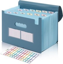 Accordion File Organizer, Expanding File Folder with 13 Pockets, Portable