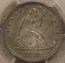 1872 Seated Liberty Quarter 25c PCGS Certified XF40