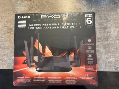 New In Box - D-Link DIR-X4860 AX4800 Whole Home Mesh Wi-Fi 6 Router - Black