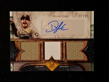 2025 Topps Museum Dylan Cease Signature Swatches Triple Relic Auto /99 Padres