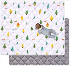 Premium Foam Baby Play Mat 50" x 50", Soft Microfiber Fabric Crawling Mat for...