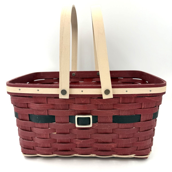 Longaberger Santa Belly Medium Market Basket 2010 decoración navideña