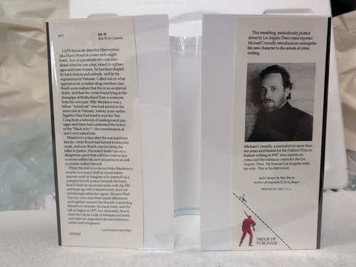 🖊️Signed THE BLACK ECHO by Michael Connelly (1992) 1st/1st + Custom Mylar!!! - Bild 2 von 24